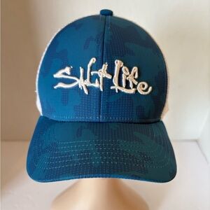 Salt Life blue camouflage baseball cap hat youth size